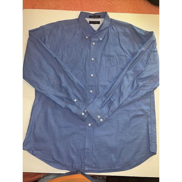 Tommy Hilfiger Mens Shirt 2XL Blue Long Sleeve Button Down - Picture 1 of 4